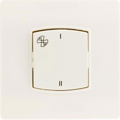 Zenitech – Commande murale VMC 2 vitesses – Couleur blanc – Accessoires griffes comprises – Installation facile sur mur (1/4)