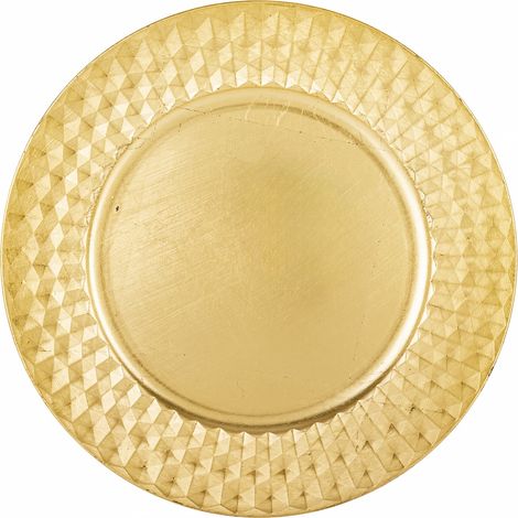 Support pour assiette 1,5 x 33 x 33 cm, or (1/4)