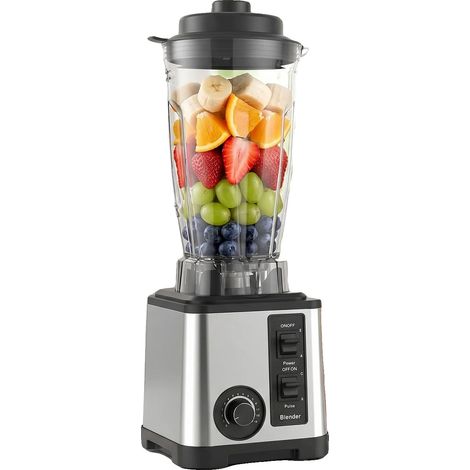 Frullatore e robot da cucina, potenza 2600W, funzionalità 5 in 1, facile da pulire, lame in acciaio inossidabile, ecologico. (1/5)