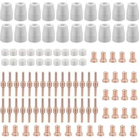 120 Pieces PT31 Plasma Cutter Consumables Parkside Cut 30 40 50 Plasma Cutter Consumables Plasma Cutter Accessory Electrode Tip Nozzle
