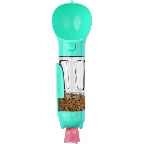 Distributeurs d'eau pour Chiens Boîteille d'eau pour Animaux de Compagnie Boîteille d'eau de Voyage pour Chien Portable avec Contenant de Nourriture Détachable pour Boire et Manger 1- (1/5)