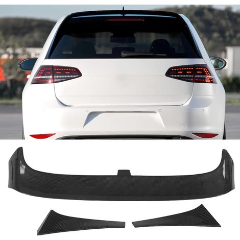Modification auto 2013-2020 : Aileron arrière Clubsport Standard Volkswagen Golf 7/7.5 en trois parties, finition fibre de carbone (surdimensionné) (surpoids)