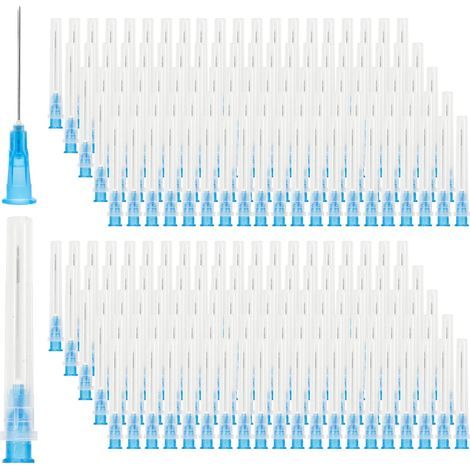 Lot de 200 tubes de distribution de liquide de remplissage en acier inoxydable de 23 g 0,6 x 25 mm (1/5)