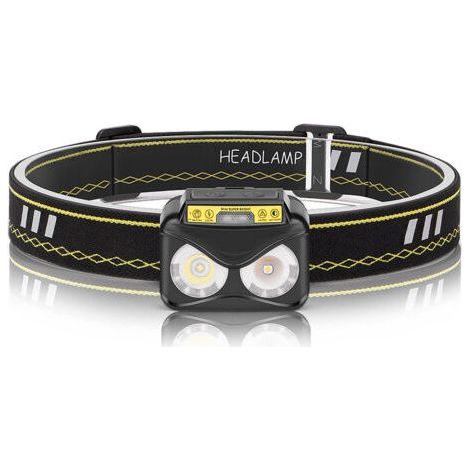 Headlamp, Powerful Rechargeable Led Head Torch IPX5 Waterproof Bright Motion Sensor for Fishing (1/5)