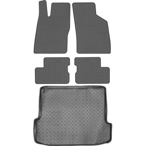 Juego de alfombrillas de goma para coche y alfombrilla para maletero para Opel Astra I F Kombi (1991-2002).