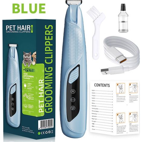 Tondeuse Électrique pour Animaux - Coupe Précise des Poils des Pattes, Oreilles et Zones Sensibles