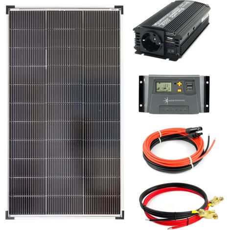 Komplettset 1x120 Watt Solarmodul 1070x585 NM600 Watt Wandler 10A Laderegler Photovoltaik Inselanlag (1/5)