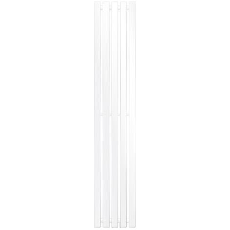 ECD Germany Radiateur Stella Non Électrique - 260 x 1800 mm - Blanc - Connexion Central - sans Kit de Raccordement - Design Panneau Plat - avec Kit Montage Mural - Sèche-Serviettes Salle de Bain (1/5)