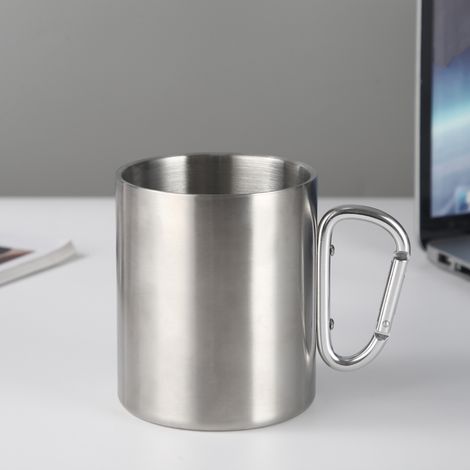 Mug de voyage en acier avec mousqueton 500 ml (1/5)