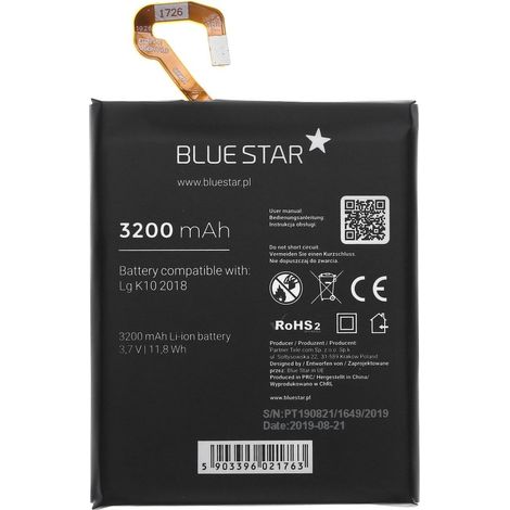 Bluestar Akku Ersatz kompatibel mit LG K10 2018 3200mAh LG X410 Li-lon Austausch Batterie Accu BL-36T (1/2)