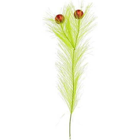1 Branche décorative verte, Étoile bleue, Herbe de pampa simulée, Boule de lutin, Décoration intérieure (1/5)
