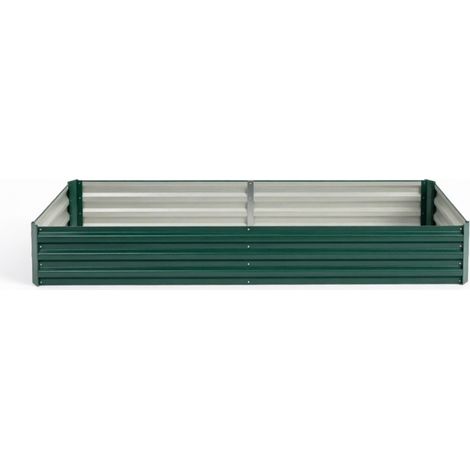 Orto rialzato in acciaio zincato verde scuro 241 x 90,5 x 30 cm (1/4)
