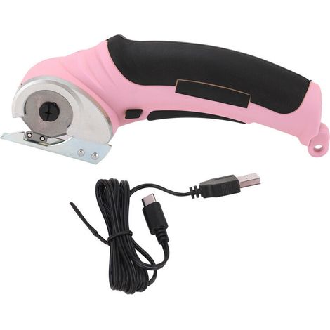 Nähschere, kabellose elektrische Schere mit breitem Anwendungsbereich, aus PA-Edelstahl, hocheffizient wiederaufladbar für Materialien (PINK)