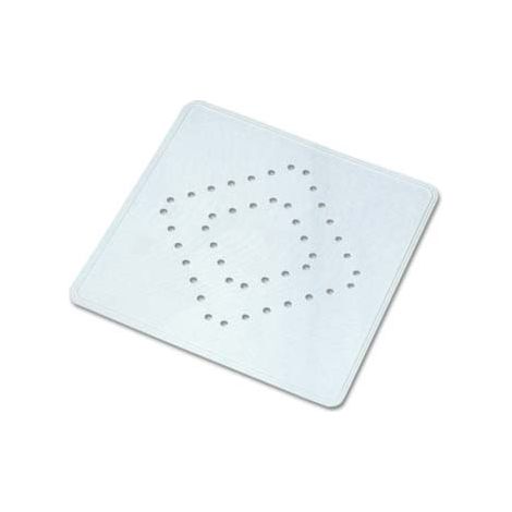 TAPPETO DOCCIA ANTISCIVOLO - GOMMA BIANCO+VENTOSE CM 55X55- 2 pezzi