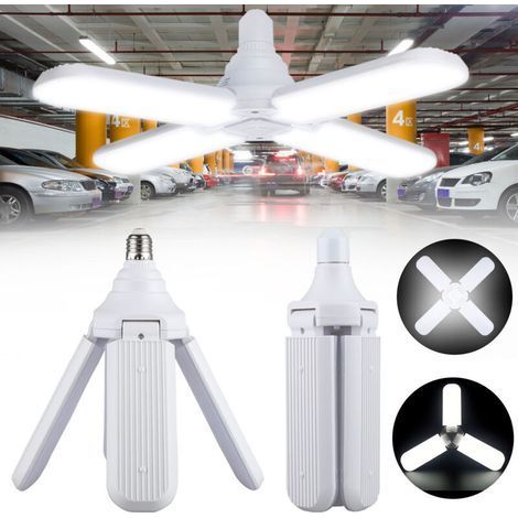 Trilright 50W LED-Garagenleuchte, 4 biegsame LED-Leuchten, Garagen-Deckenleuchte, 3200 lm, 6500 K, Weiß, Werkstattleuchte, verformbare LED-Lampen für die Garage, Werkstattbeleuchtung (1/5)