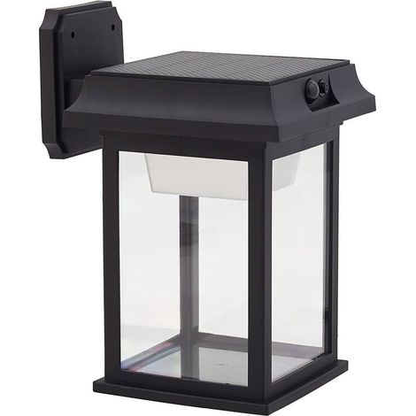 Lindby Lámpara solar exterior 'Latarka' en Negro de Plástico