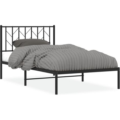Maison Exclusive - Estructura cama sin colchón con cabecero metal