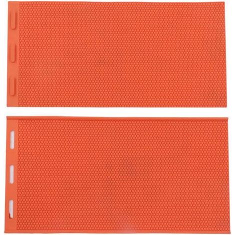 2 pezzi, stampo per cera d'api da 5,4 mm, stampo a nido d'ape pieghevole in silicone per apicoltura, arancione (1/5)