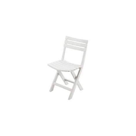 SEDIA DA GIARDINO BIRKI BIANCA- - cm.41x46x78h. - kg.2,78 - 4 pezzi