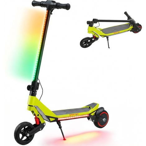 SPORTNOW Electric Scooter for Kids, Foldable E Scooter for Age Age 6+ Green