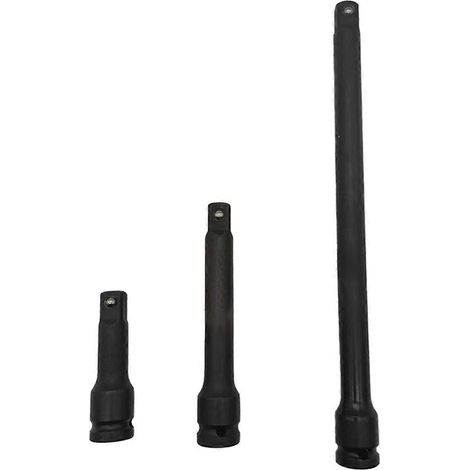 Ensemble de 3 rallonges pour douilles à impact 1/2 pouce - Acier V 3 pouces, 5 pouces, 10 pouces - Outils de réparation automobile à main (1/4)