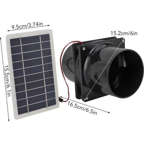 Ventilateur D Extraction Solaire - 10 W - 12 V - Pour Grenier Serre Camping Car Bateau - 15 2 Cm - 345 G (1/4)