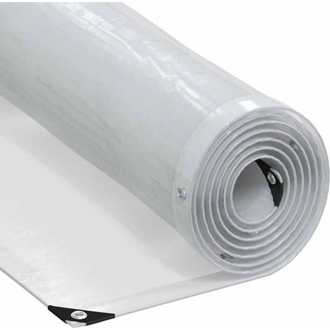 Lona transparente con ojales polietileno 2x12 m vidaXL