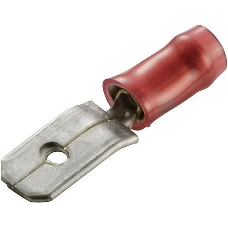 Cosse à languette mâle 6.3 x 0.8 mm TE Connectivity PIDG 140896-2 180 ° partiellement isolé rouge 1 (1/4)