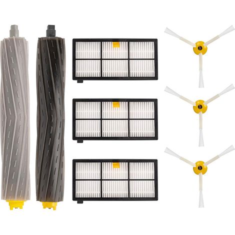Kit Filtros Y Cepillos De Repuesto - Para Robot Aspirador Serie 800 900 - Compatible Con Modelos 805 860 870 880 890 960 980 - 2 Extractores AeroForce 3 Filtros HEPA 3 Cepillos Laterales (1/5)