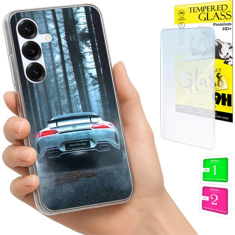 Custodia per Samsung Galaxy S25 FE, cover fotografica, cover posteriore + vetro 9H (1/5)