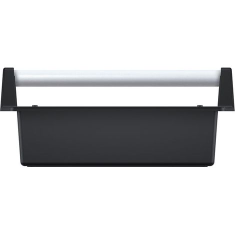 Caja de herramientas con mango ergonómico de aluminio anodizado negro, 400 x 220 x 170 mm (largo x ancho x alto) (1/2)