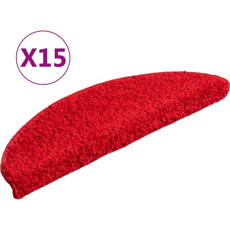 Maison Exclusive - Stufenmatten 15 Stk. 56x17x3 cm Rot Halbrund
