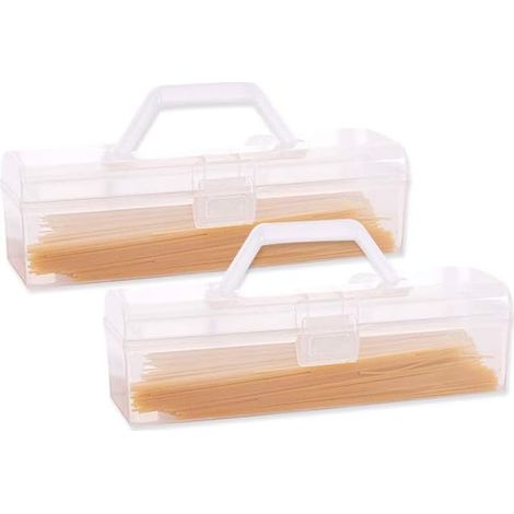 Boîte De Conservation - Plastique Sans BPA - 29,2 x 8,9 x 8,4 cm - Transparente Avec Couvercle Hermétique - Pour Cuisine Et Pique-nique - Lot De 2 (1/5)
