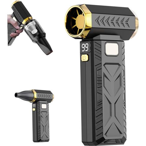 Souffleuse à neige sans fil / Souffleur sécheur de voiture puissant à 6 niveaux de vitesse,avec moteur haute vitesse et batterie 10 000 mAh  Appareil électrique portable pour le déneigement (1/5)
