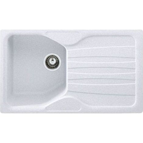 Lavello 1 vasca con gocciolatoio reversibile Franke CUG 611 in fragranite bianco (1/3)