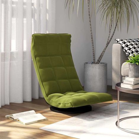 Beyamis Fauteuil pivotant en velours vert clair (1/5)