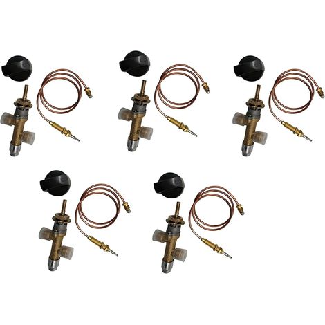 5X Propane GPL ContrôLe de la Fosse de Gaz ContrôLe de la Fosse de Décharge de Flammes Détecteur de Chaleur avec Thermocouple et Bouton (1/5)