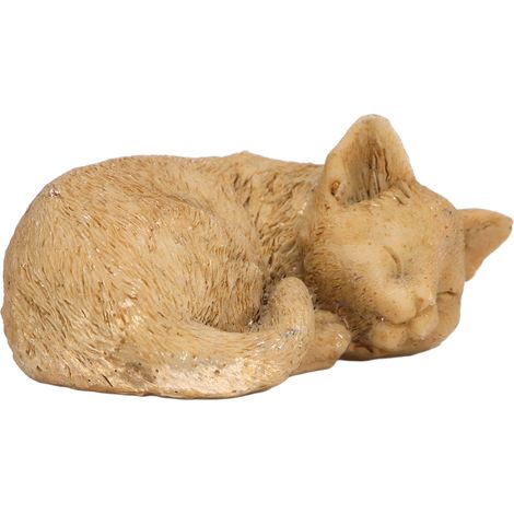 Pierre Tombale pour Animaux Résistante aux Intempéries - Ornement de Jardin en Résine pour Chien ou Chat, Couleur Sable