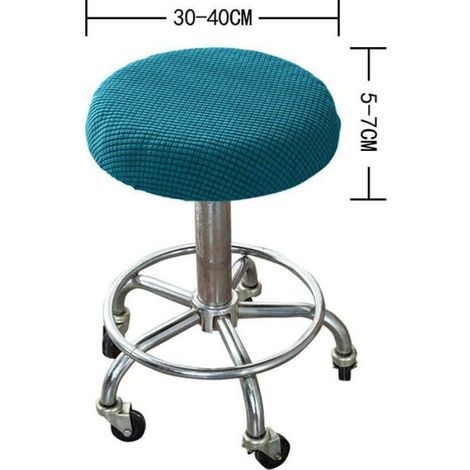 Housses Tabouret Rond 2pcs Beige Élastique, Lavable Doux et Durable, Facile Entretien Bar/Salon (1/4)