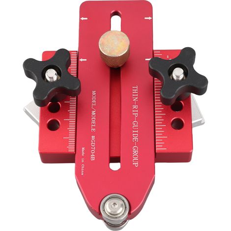 Gabarit pour scie circulaire de table en alliage d'aluminium, guide pour scie à ruban et table de défonceuse pour coupes répétitives de bandes étroites (1/5)