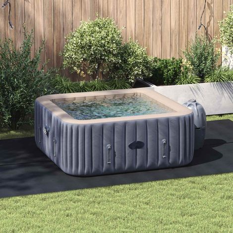 Bodenfolie für Pools Schwarz 420 x 220 x 0,1 cm Vliesstoff