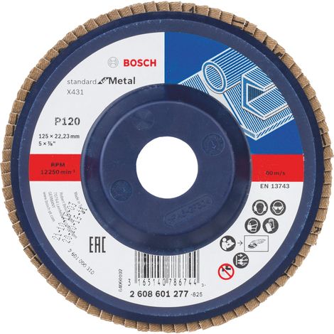 BOSCH 2608601277 Disco láminas X431 Standard for Metal 125 mm 2223 mm 120 (1/4)