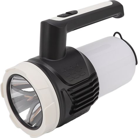 Lampe torche LED puissante rechargeable USB, projecteur lumineux pour camping et travail extérieur. (1/5)