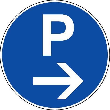 Novap – Panneau de signalisation rigide flèche droite Ø300mm – Polystyrène choc recyclable – Visibilité 12m – Trous de fixation – 4061306