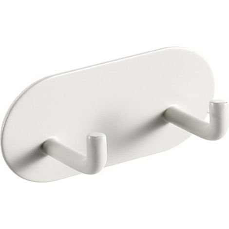 Ganci in ferro autoadesivi senza chiodi, fissaggi murali antitraccia per cucina, bagno, camera da letto, armadio, spogliatoio, per organizzare cravatte e sciarpe. (1/5)