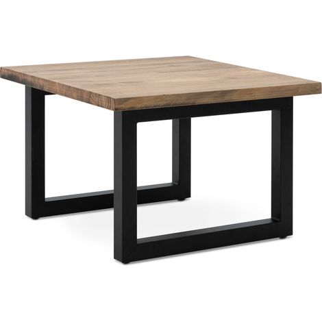 sa Auxiliar iCub Big Wood ECO 60x60x53 cm Negro en madera maciza de pino acabado vintage estilo industrial Box Furniture (1/5)