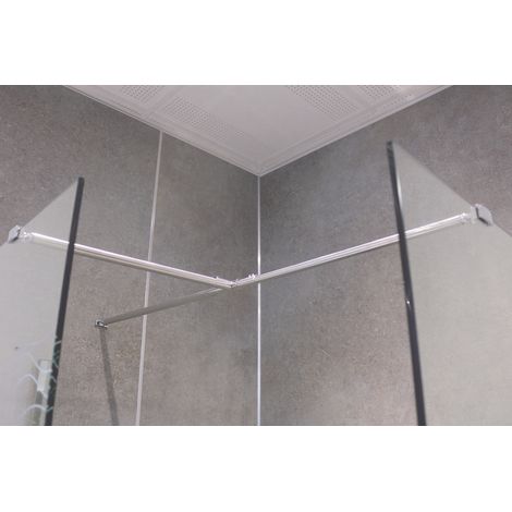ONDEE - Barra de retorno 90cm - Para fijar a la barra de fijación de mampara 8mm - de acero inoxidable (1/5)