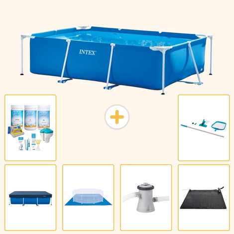 Intex Piscine Tubulaire Rectangulaire - 260x160x65 cm - 7-pièces  SCB97