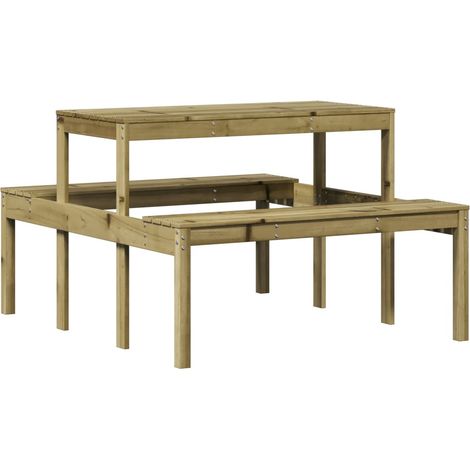 Table de jardin,Table de pique-nique 110x134x75 cm bois de pin imprégné CFW39213 (1/5)