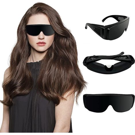 Rotlichttherapiebrille, Bräunungsbrille, schwarze Brille – mit ihrem coolen, ultraleichten Rahmen bietet sie umfassenden Schutz für Ihre Augen. (1/5)